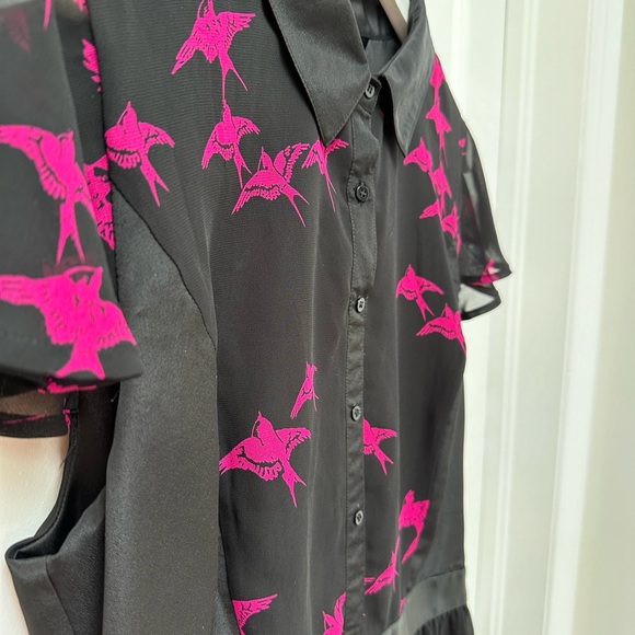 Button Up Shirt Dress - Picture 2 of 6